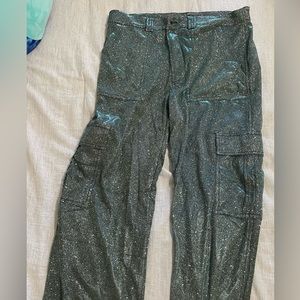 Glitter cargo pants